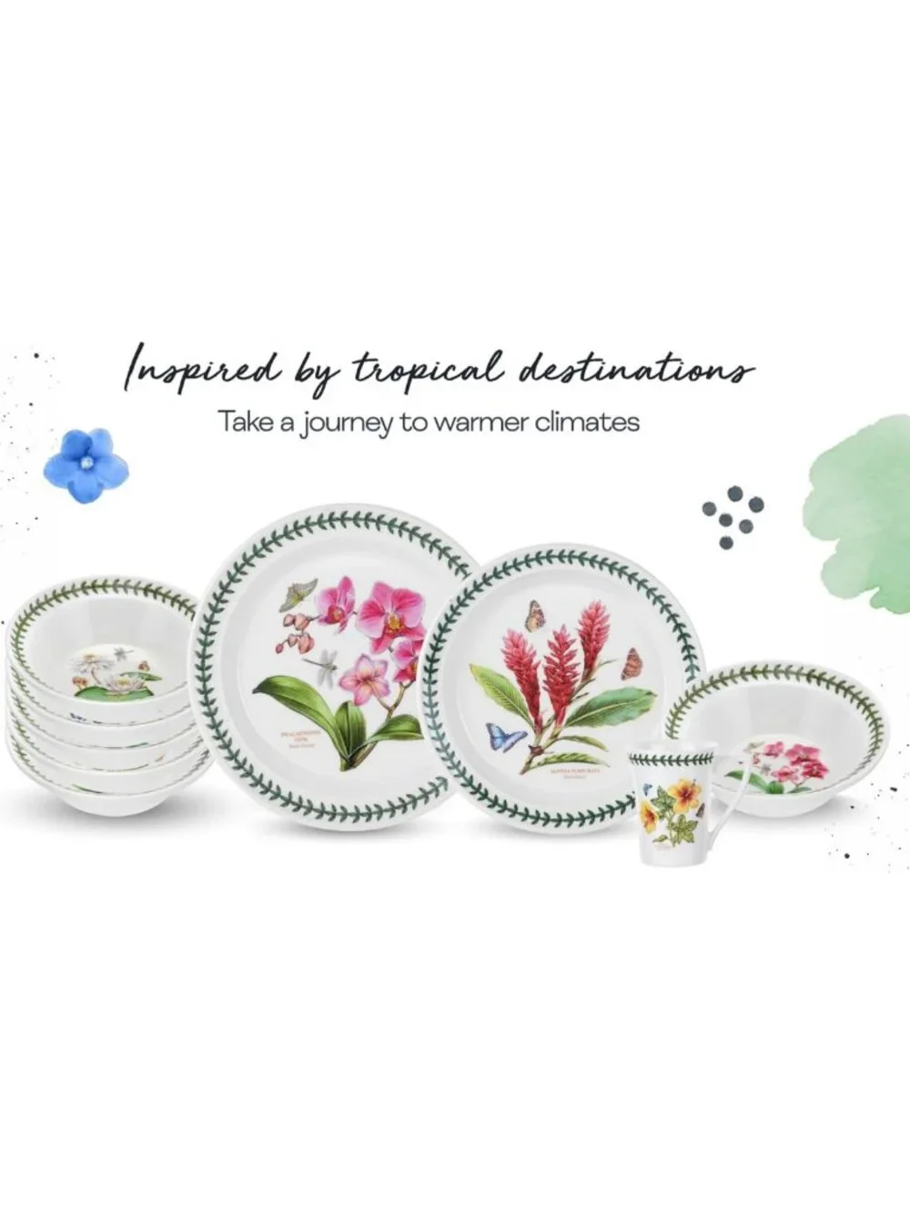 Exotic Floral Salad Plate - 8.5